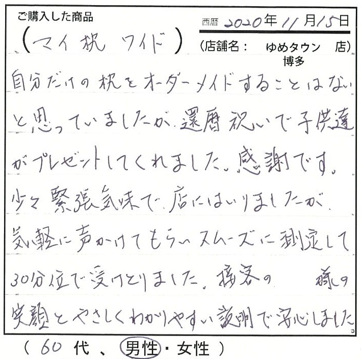 還暦祝いに子供たちがプレゼントしてくれました。