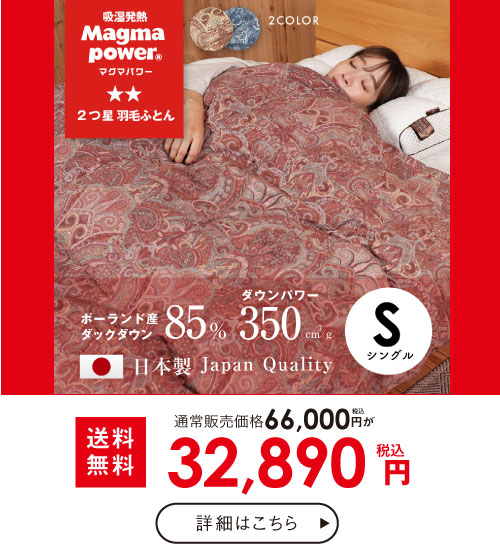 マグマパワー羽毛2つ星