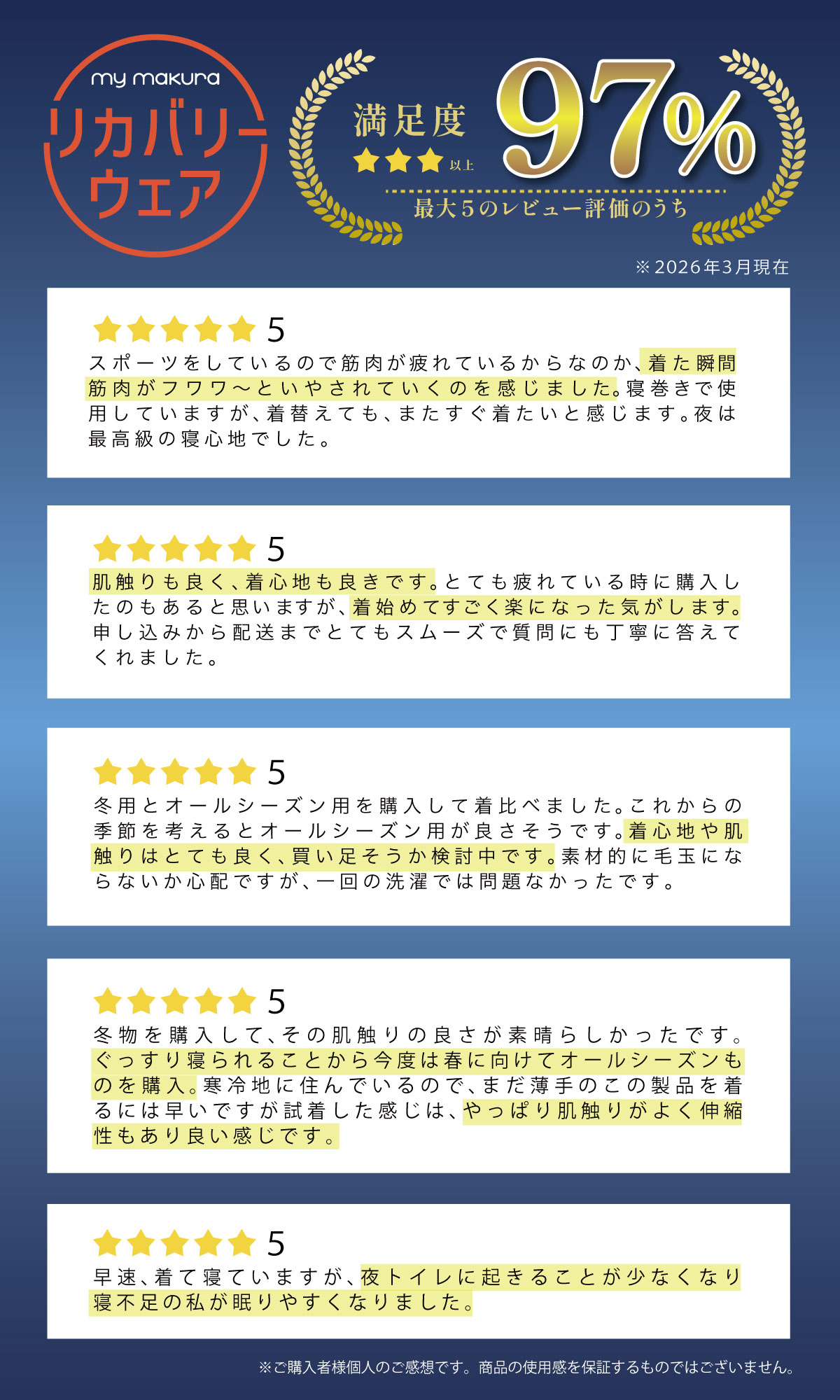 マイまくらのリカバリーウェア