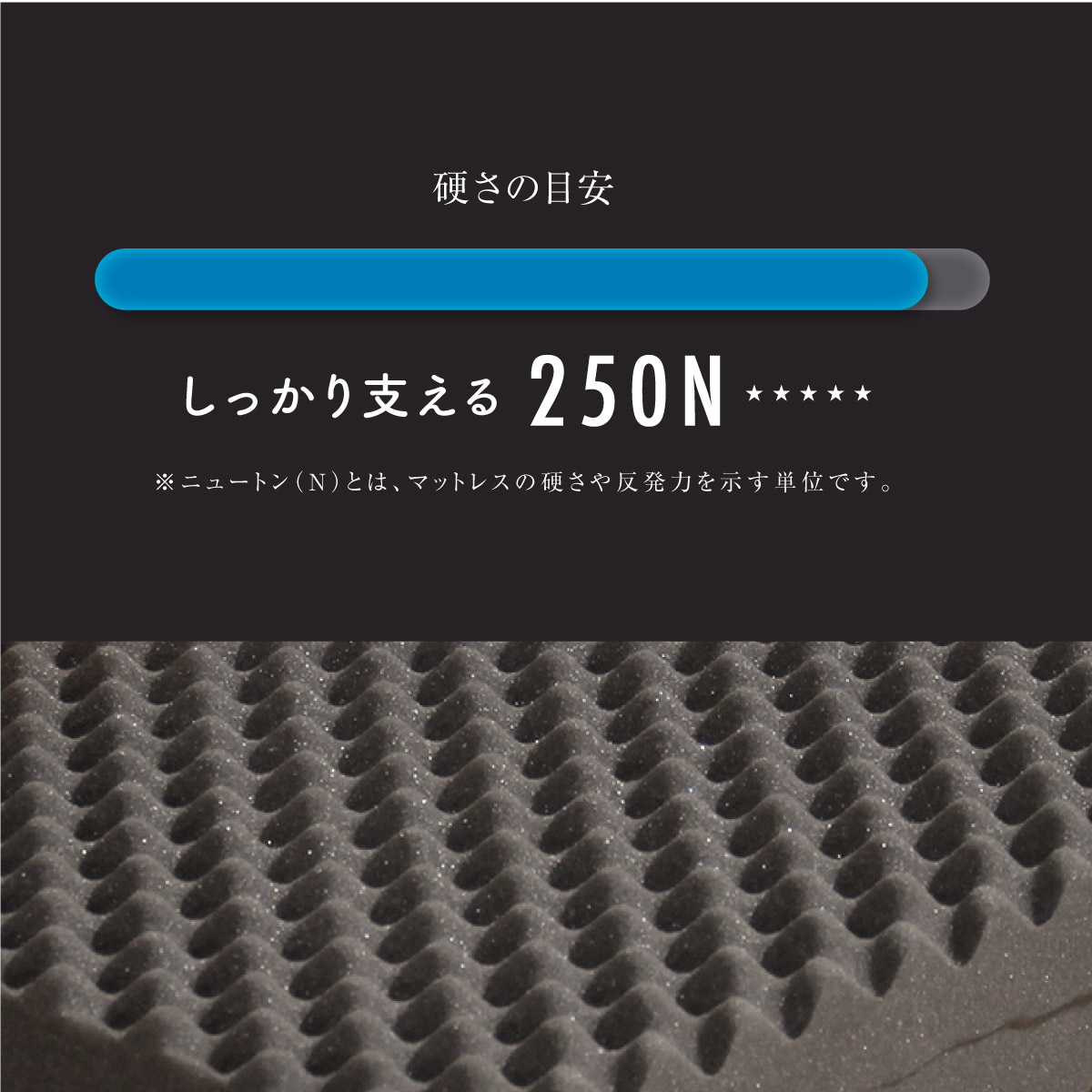 背中や腰を優しく支える腰楽寝マット160ニュートン