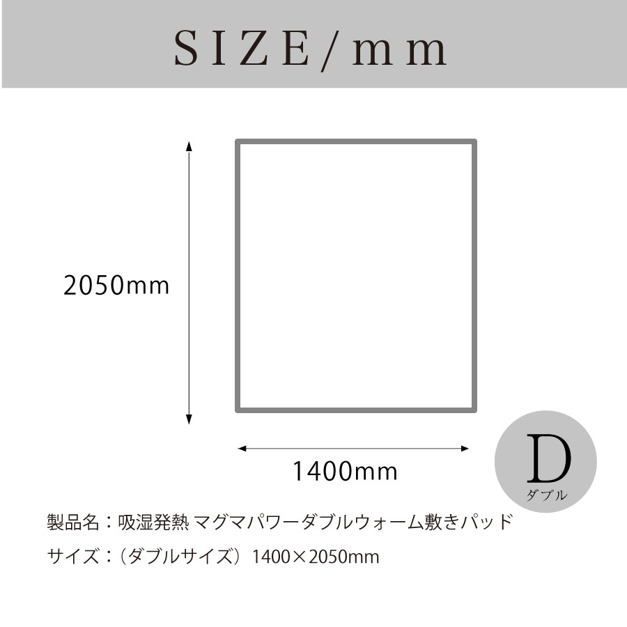 縦205センチメートル、横140センチメートル