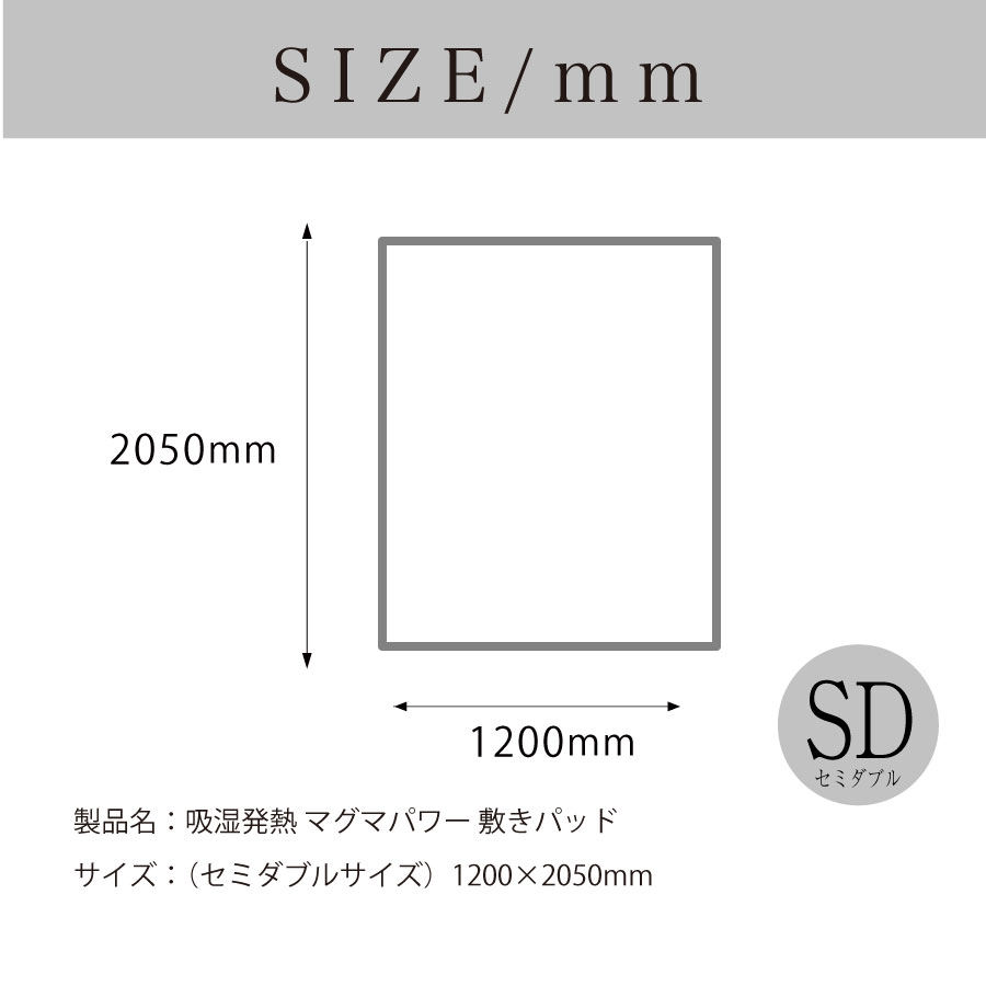 縦205センチメートル、横120センチメートル