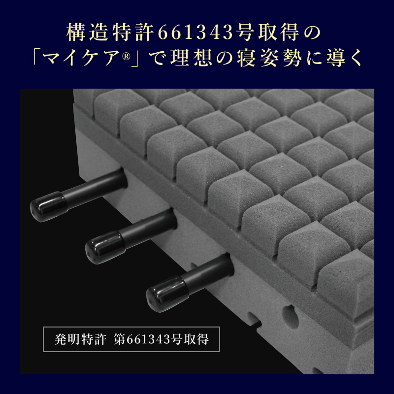 構造特許661343号取得の「マイケア 」で理想の寝姿勢に導く
