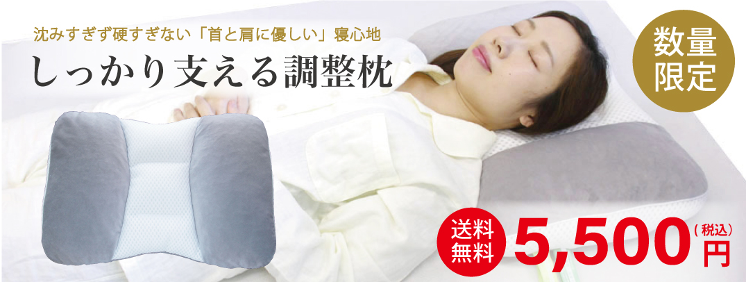 WEB限定しっかり支える調整枕