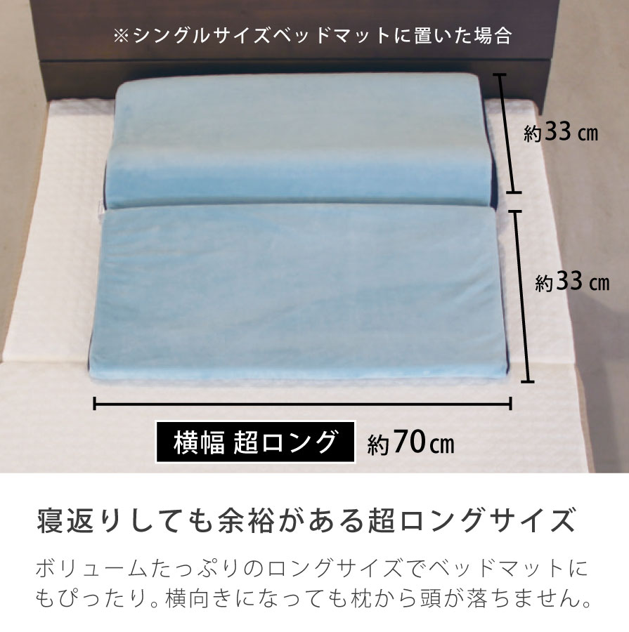 首ストレッチ 背中から支える低反発枕 硬めが気持ちいい ウレタン ロングサイズ