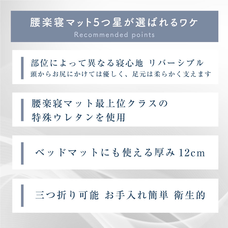 マイマットウェーブ-しっかりした厚み12cm-当店最上位マットと同じ特殊ウレタン仕様