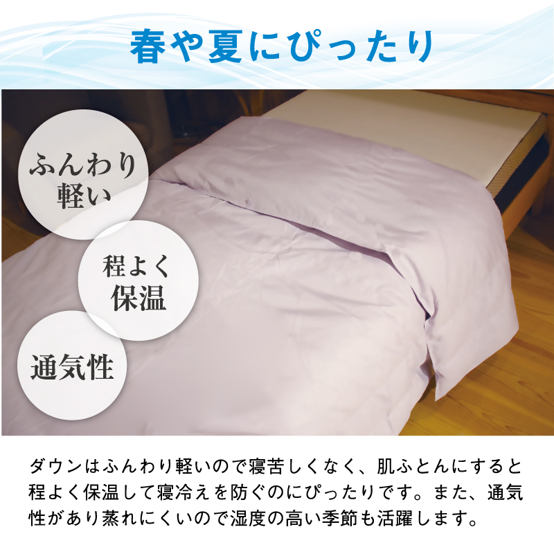 贅沢ワイドサイズダウンケット 春や夏にぴったり